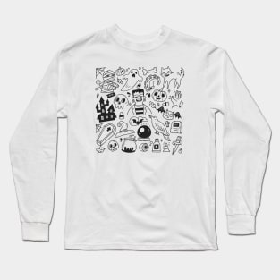 Awesome Halloween Doodle Art Long Sleeve T-Shirt